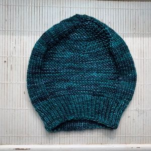 Adult small merino wool hat hand knit